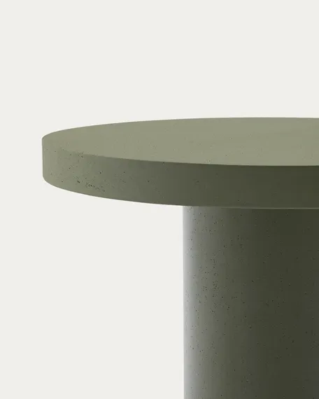 Aiguablava Круглый стол из зеленого цемента Ø90 см