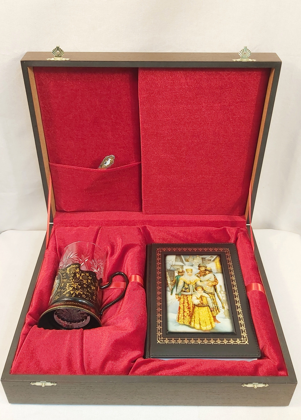 Чайный набор с ежедневником "По щучьему веленью" (Ручная роспись Палех)