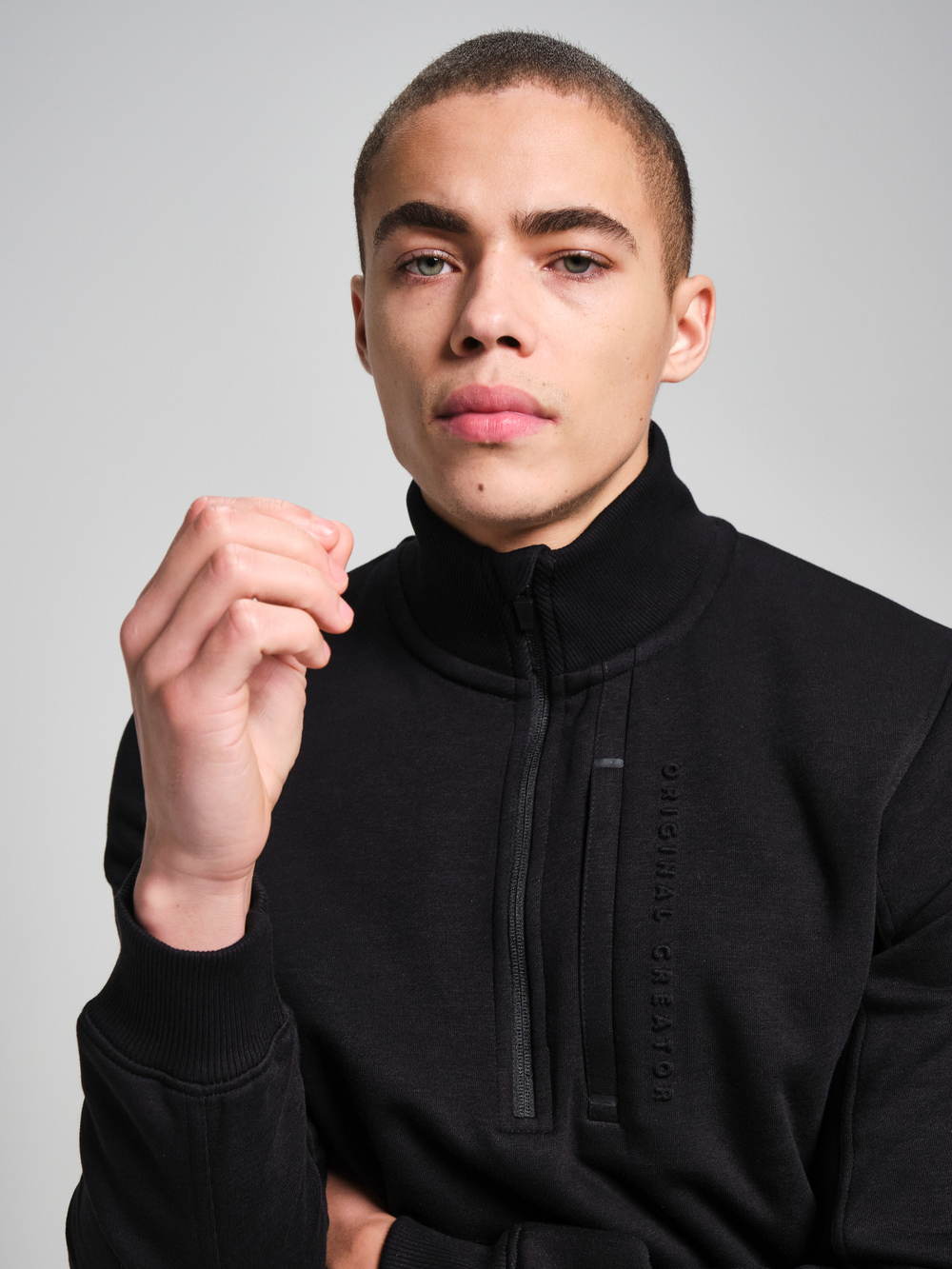 Свитшот с короткой молнией ORIGINAL CREATOR HALF ZIP, Черный