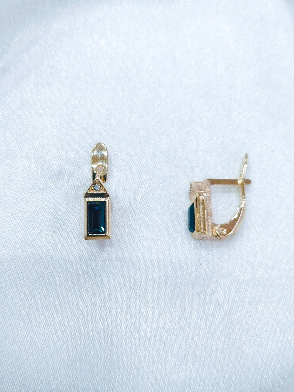 "Иран" серьги в золотом покрытии из коллекции "Нимфа" от Jenavi с английским замком