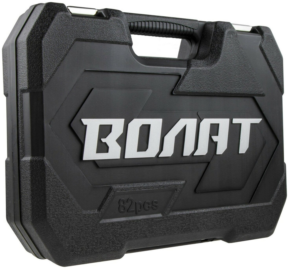 Набор головок и ключей 82пр. Волат (1/4", 1/2", 6 граней) (18540-82)