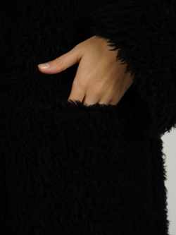 Двусторонняя дубленка из овечьей шерсти тедди чебурашка, SilverFox (арт. 2332)