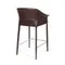 Полубарный стул Gio, коричневая кожа