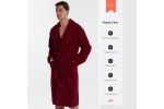 Халат махровый мужской Home One бордовый, размер 52