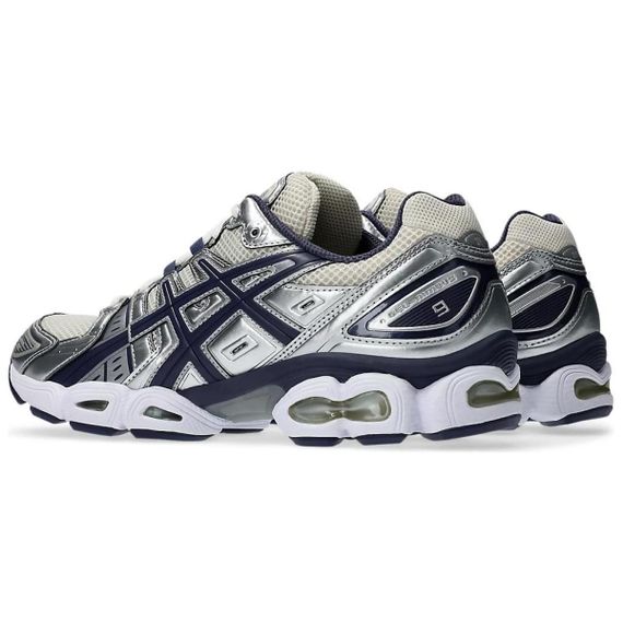 Asics Гель Nimbus 9 Беговые кроссовки Низкие Серебристо-белый Синий Унисекс