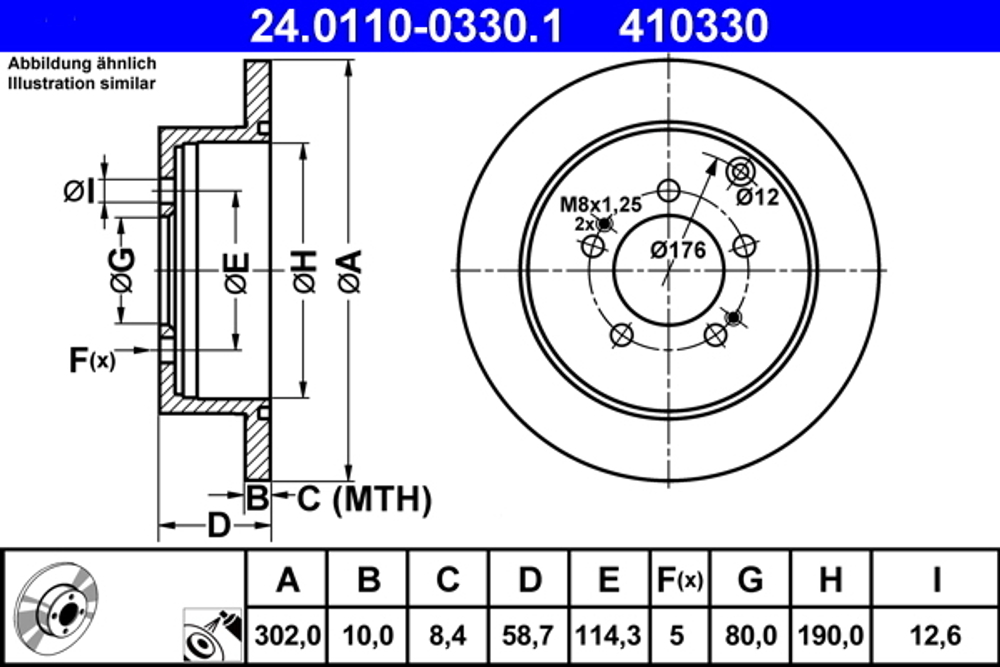 ATE - 24011003301-ATE - Brake Disc