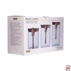 Набор ёмкостей для сыпучих продуктов Repast Comfort 800/1100/1300 мл (3 шт)
