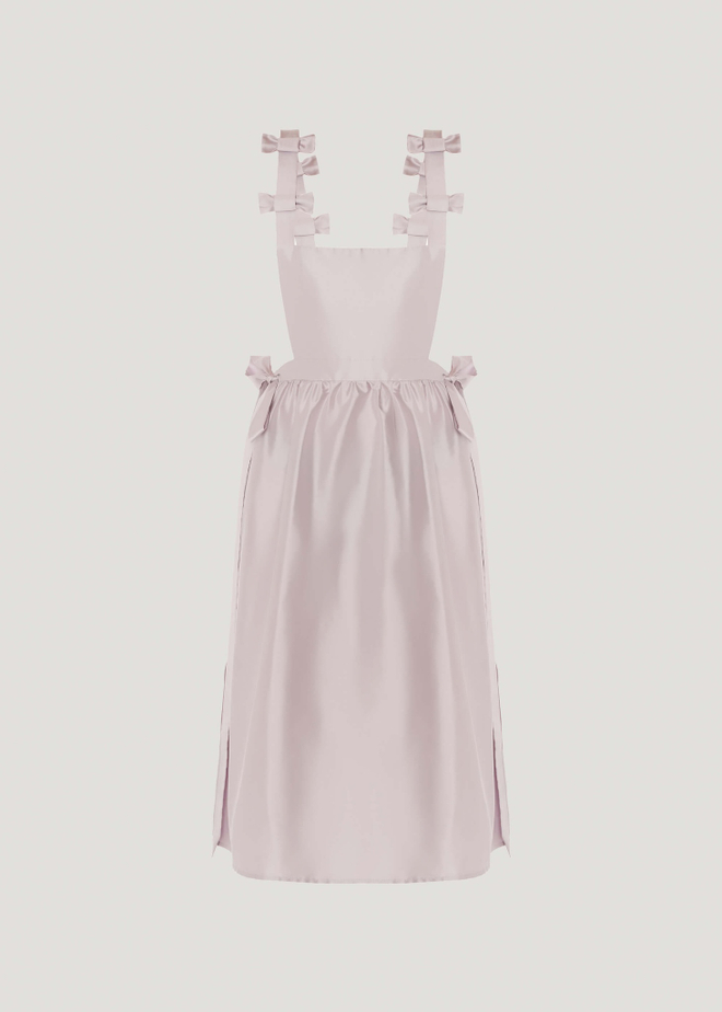 Фартук с бантиками из шелковой тафты dupion