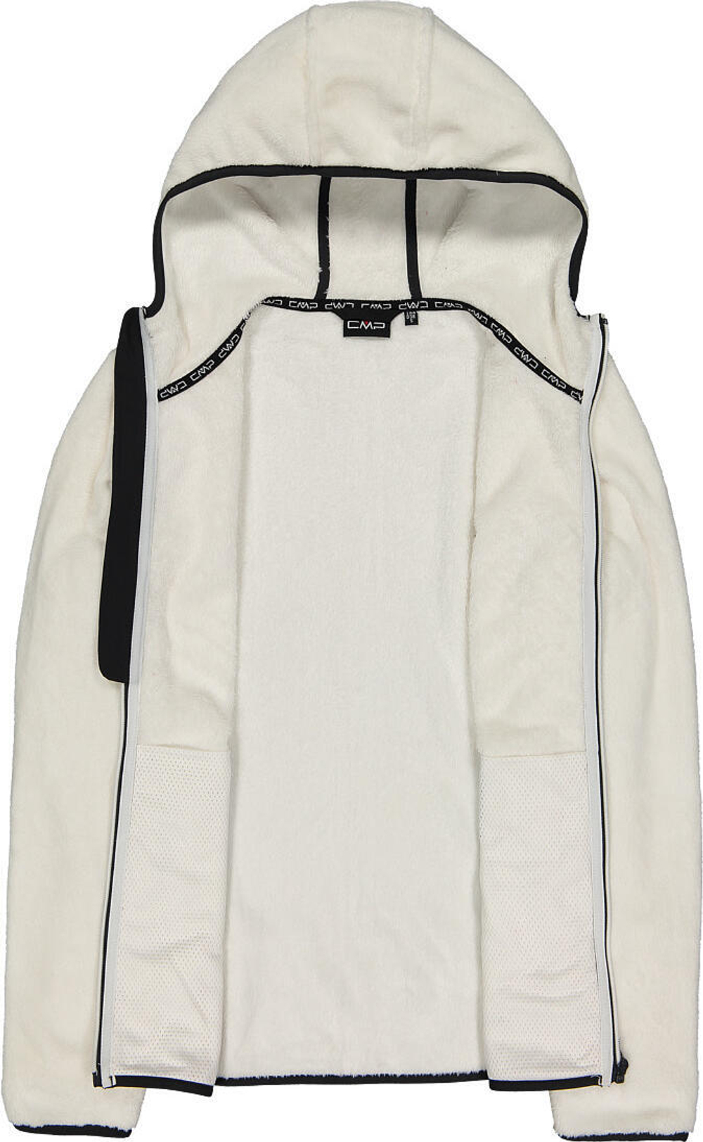 Толстовка флисовая CMP Women's Jacket Fix Hood Jacket, артикул 38P1546, цвет B.GESSO-ANTRACITE (03XH)