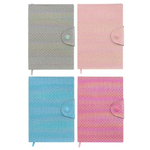 Записная книжка Basir на кнопке, формат А5, обложка-кожезаменитель, рисунок - голография, цветная обложка, 21*14,3 см, 80 листов, 4 цвета ассорти