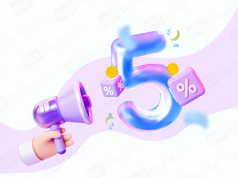 Громкоговоритель с цифрой пять