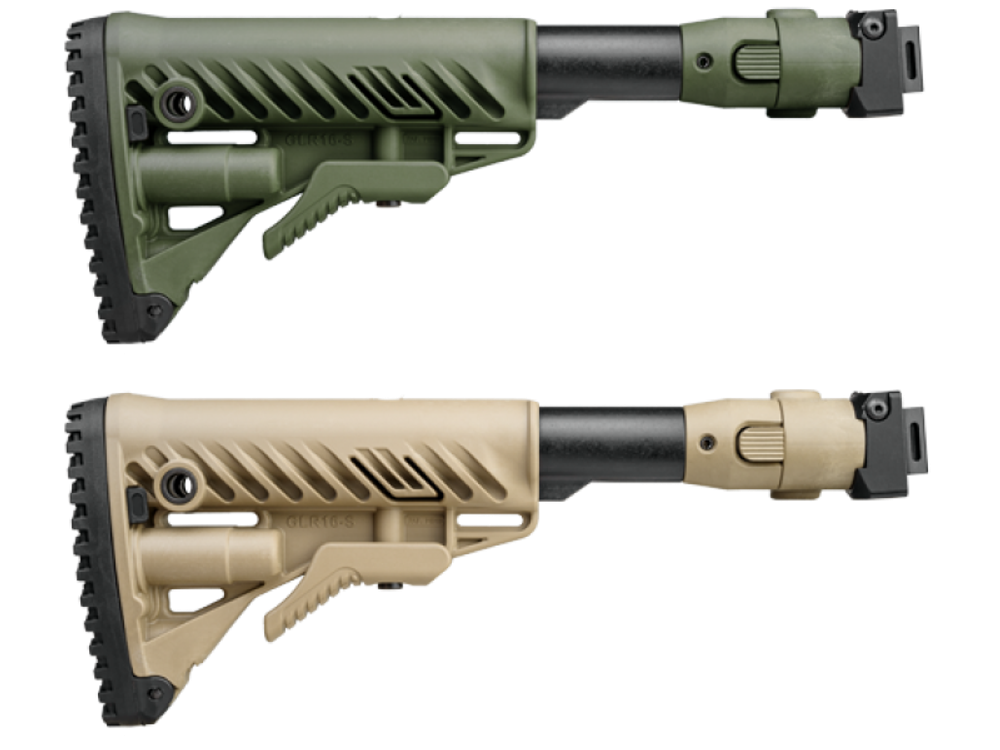 Складной телескопический приклад М4 для АКС-74У, черный, Fab Defense