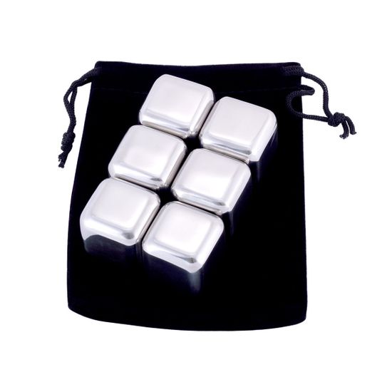 Кубики из нержавеющей стали для охлаждения напитков Kamille KM-7793 (набор 6 шт)