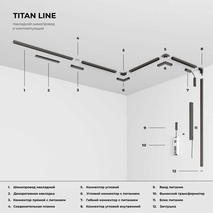Трековый светодиодный светильник Elektrostandard Titan Line 85525/01 a069710