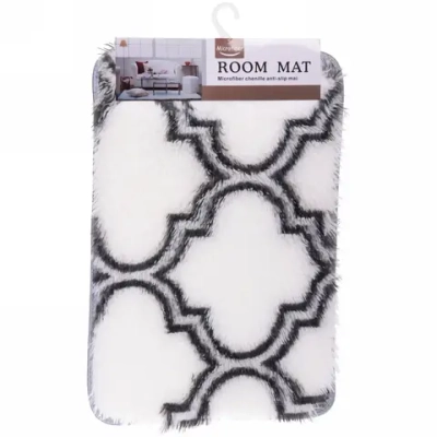 Коврик для ванной 40*60"Рамина» черно-белый