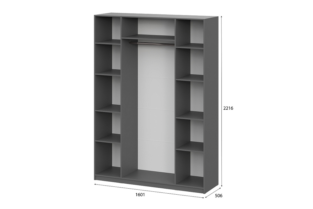 ШК-5 (NNM) Шкаф четырехдверный 1600мм (графит серый)
