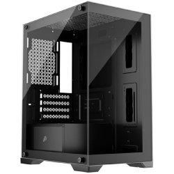 Корпус для компьютера 1STPLAYER MIKU Mi2 Black / mATX / 3x120mm LED fans / Mi2-BK-3F1