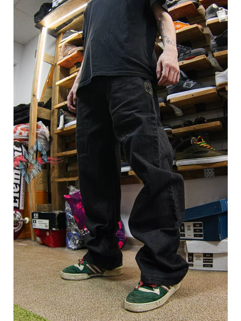 Джинсы прямые широкие трубы от Savitar Shoes Company
