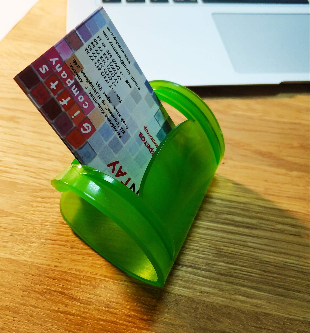 Подставка под визитки Зелёный