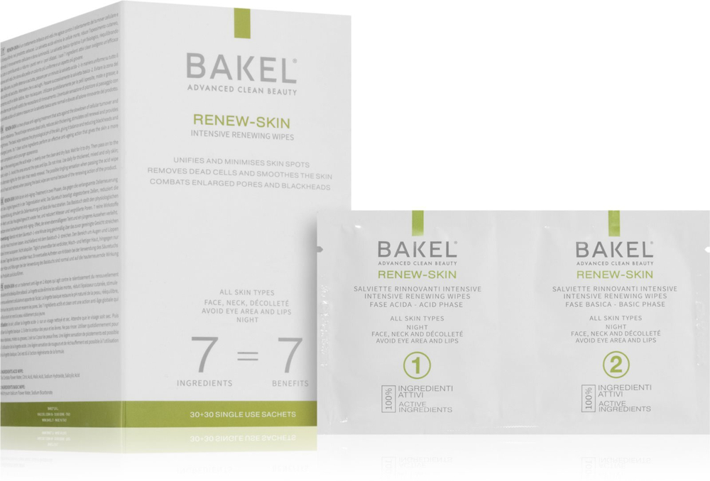 Bakel Renew-Skin - влажные салфетки для двухфазного ухода за кожей /  2x30 szt.   / GTIN 8033737451199