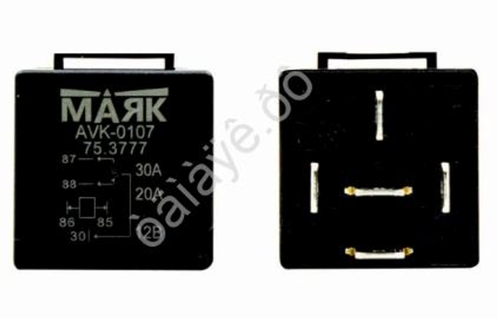 Реле 5-ти конт 12V 30/20А без уха МАЯК 75.3777  AVK-0107  103607