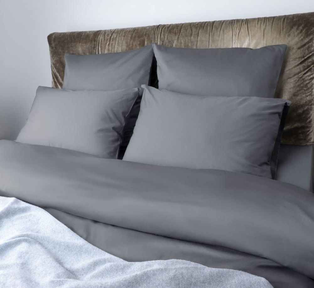 Простыня прямая 200х220 Mollen серебристо-серая