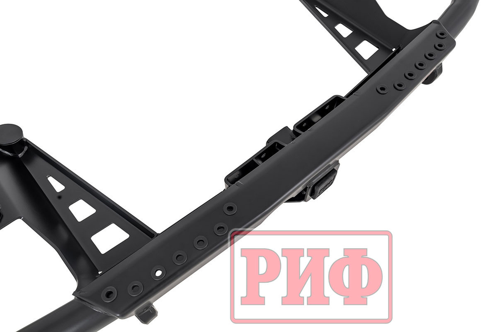 Бампер силовой задний Toyota Land Cruiser Prado 150 c квадратом под фаркоп РИФ