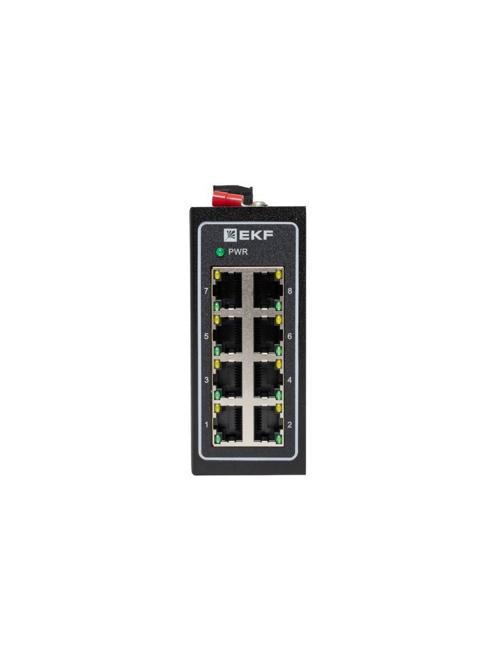 Коммутатор неуправляемый промышленный U-8T 8 портов 10/100Base-T(X) RJ45 монтаж на DIN-рейку TSX EKF TSX-U-8T