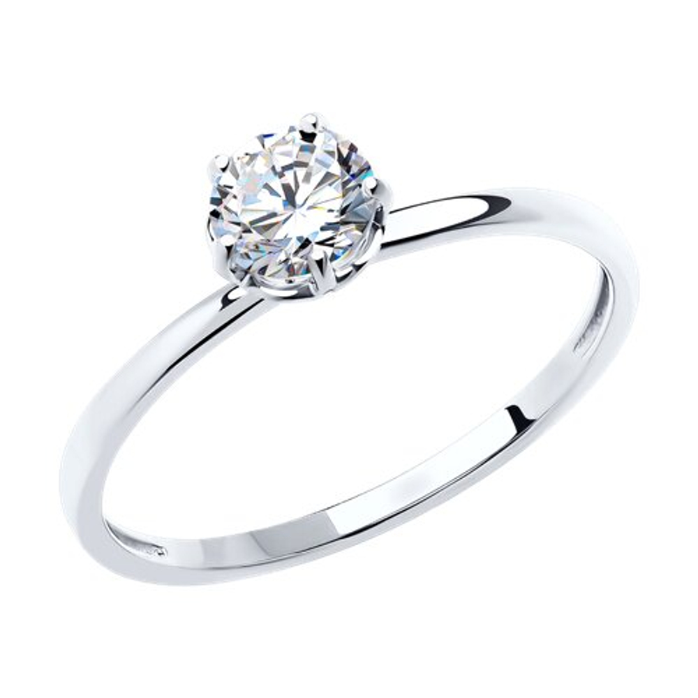 Кольцо из золота с фианитами