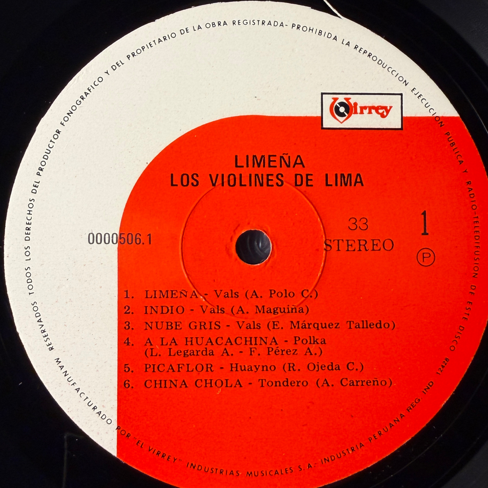 Los Violines De Lima ‎– Limeña (Перу 1964г.)