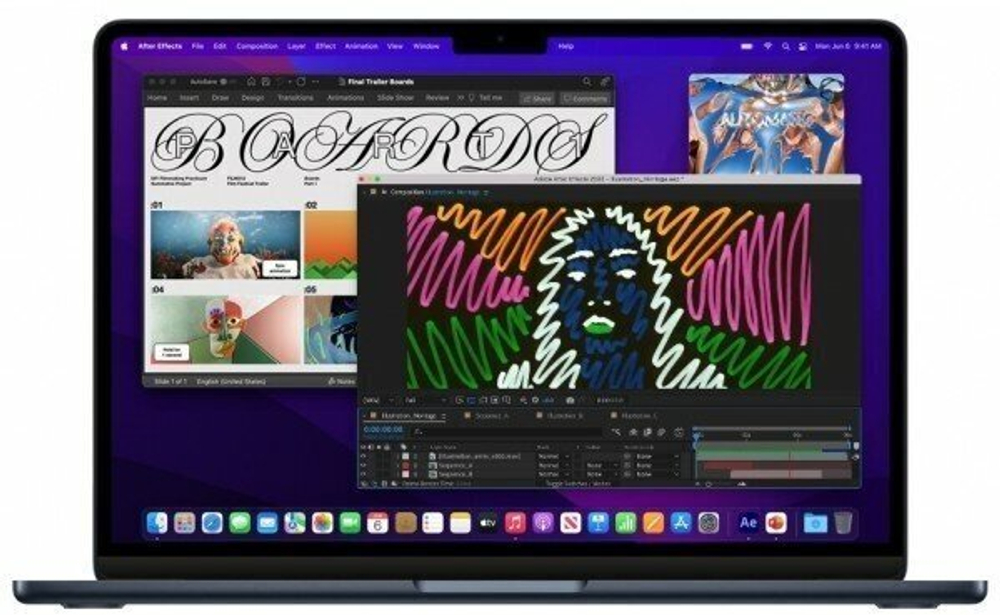 Ноутбук Apple MacBook Air A2681 (MLY33LL/A) 13.6"/Apple M2 8 core/RAM 8GB/SSD 256 GB/Apple 8 core GPU/2560х1664/IPS/Mac Os/Подсветка кл-ры: нет/серый космос. Состояние: B1