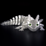 Улыбающийся Аксолотль, гибкая шарнирная игрушка-антистресс 25 см, белый