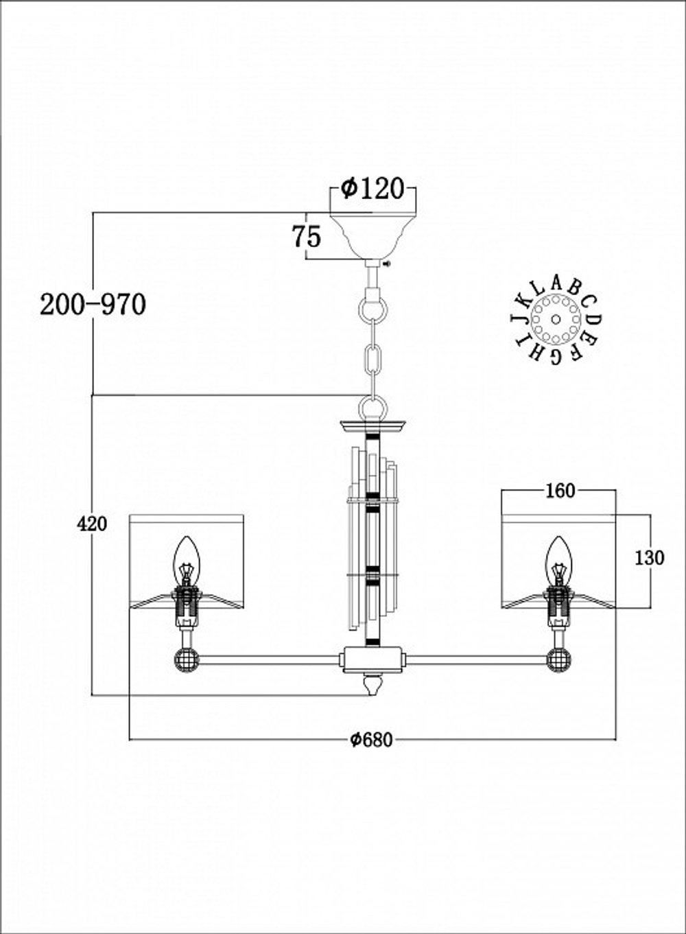 Подвесная люстра Maytoni MOD088PL-06BS