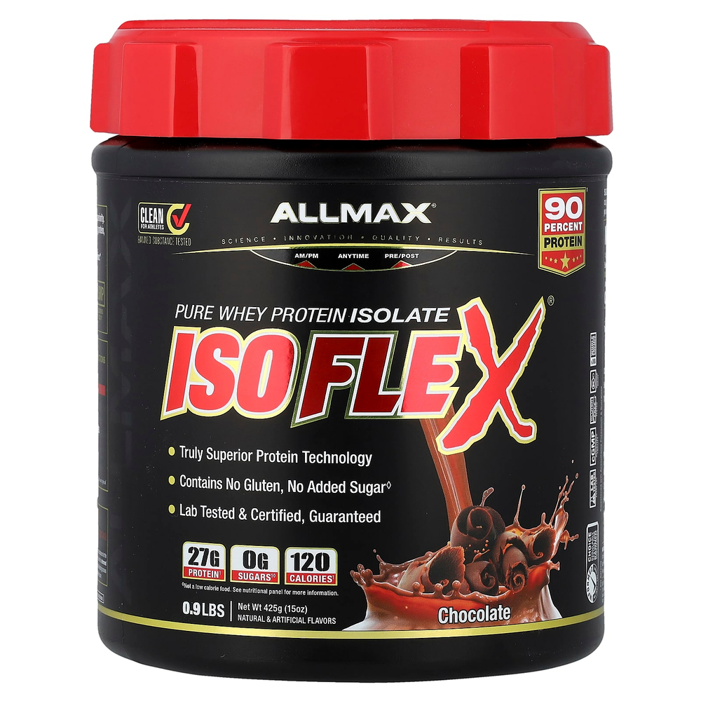 ALLMAX, ISOFLEX®, чистый изолят сывороточного протеина, со вкусом шоколада, 425 г (0,9 фунта)