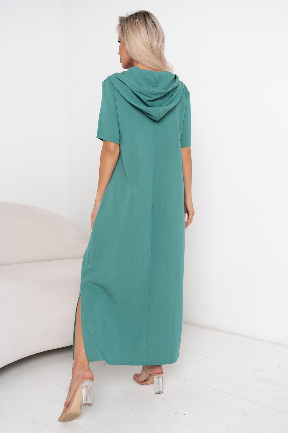 Платье с капюшоном (полынь) Р11-1165/3 Nikol (Акция)