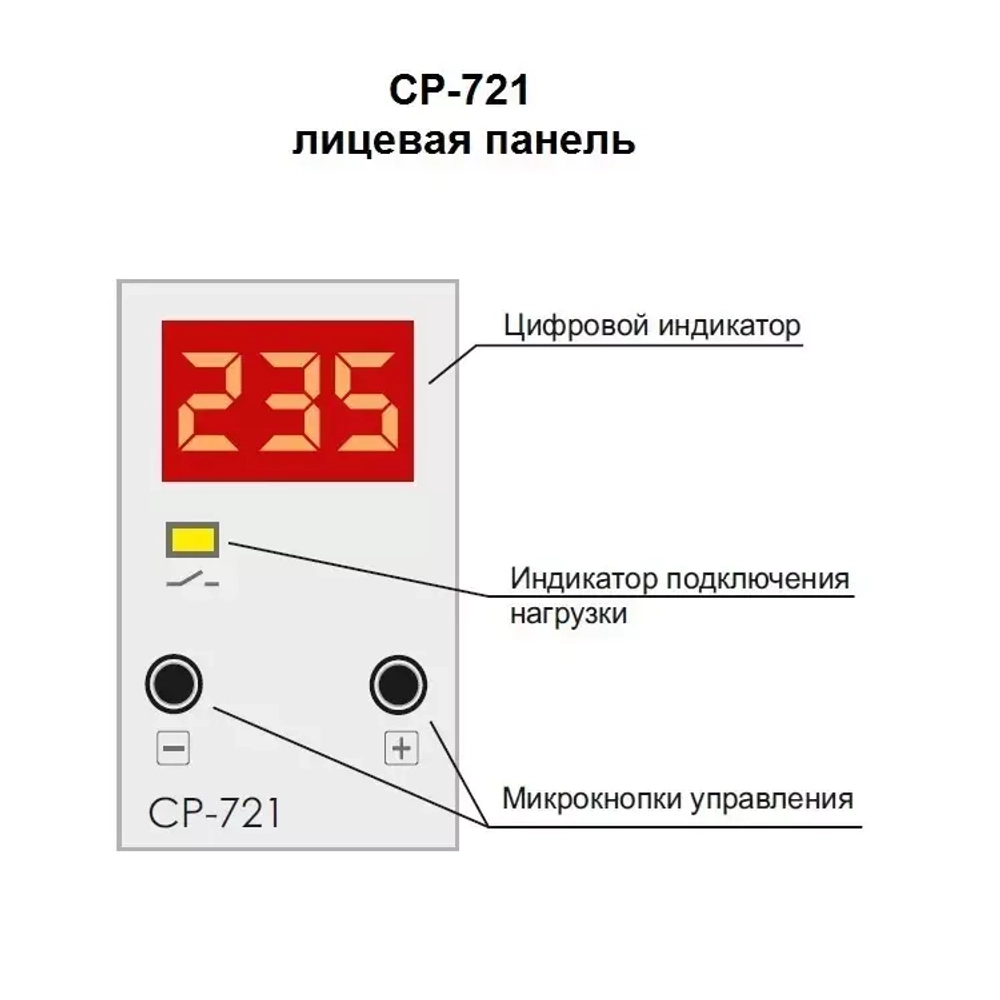 Реле контроля напряжения CP-721 50-450В 30А IP20