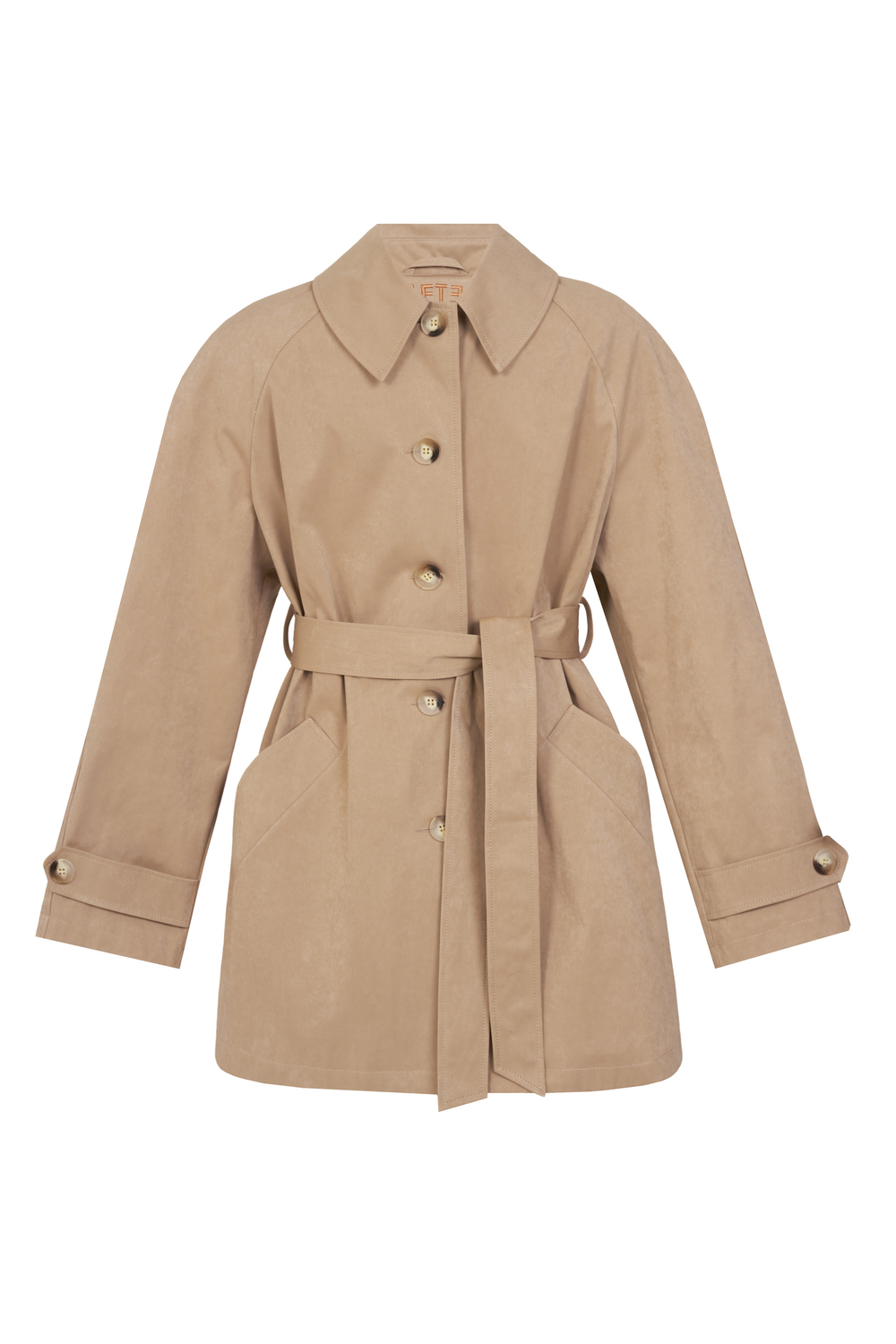 Тренч однобортный укороченный