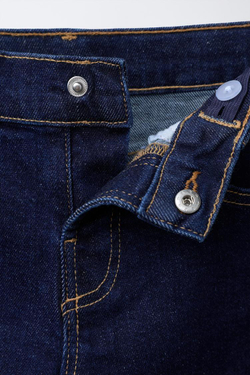 ZARA ДЖИНСЫ ПРЯМОГО КРОЯ, СИНИЙ