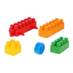 Конструктор блочный 60 элементов, контейнер 5542