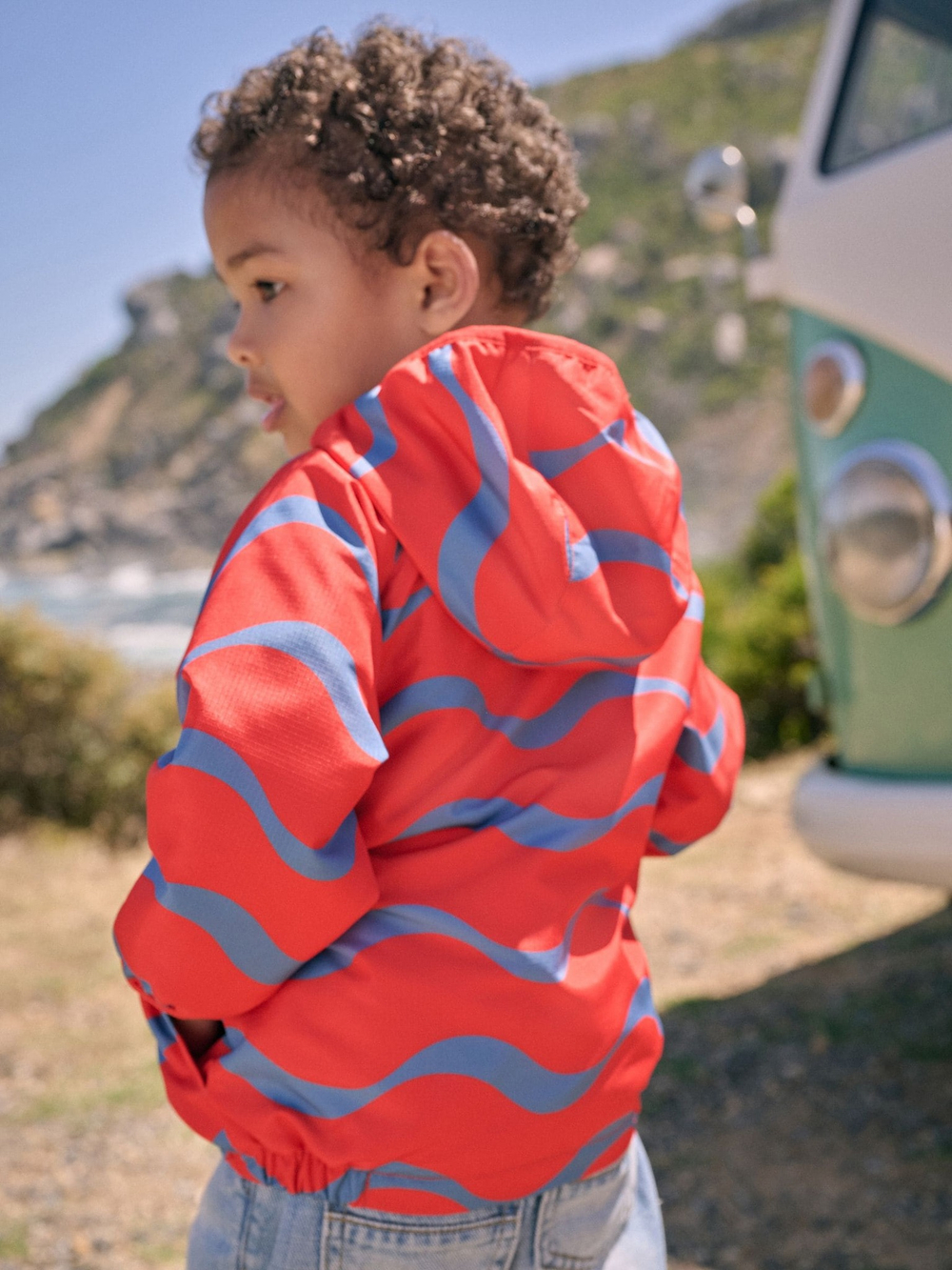 Куртка непромокаемая с капюшоном для мальчика Next E45-734, Бежевый