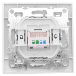 Минск Розетка RJ-45 1-местная СП белая EKF