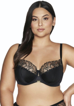 Бюстгальтер Miray с чашками +size на тонком поролоне (Размер: 95F) (Цвет: черный)