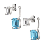 Серьги-трансформеры 2-in-1 Dyrberg Kern TETI SS AQUA / CRYSTAL 460007