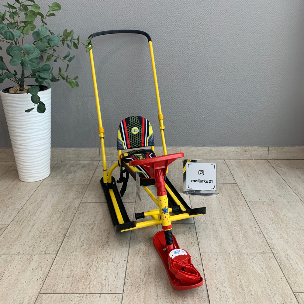 Снегокат «Twiny2+» принт сиденья: в спортивном стиле(арт. TW2+/S)