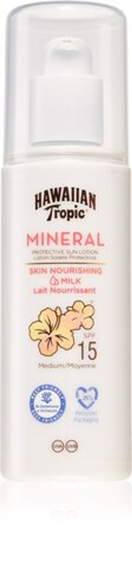 Hawaiian Tropic Mineral Sun Milk - защитный солнцезащитный лосьон SPF 15 /   100  ml  / GTIN 5099821113292