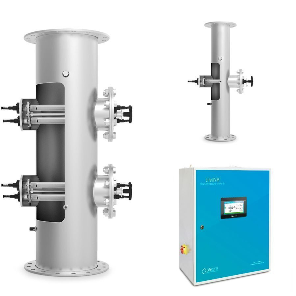 Ультрафиолетовая установка LIfetech TOP 910м3, DN350, 6*3kw, 18000h, Ручная очистка