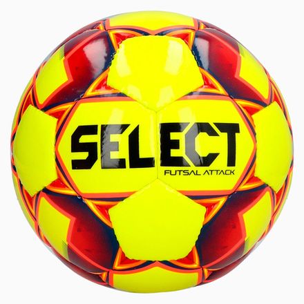 Мяч футзал. SELECT Futsal Attack V24, 3883446563, р.4, 32п, ПУ, руч.сш, желто-красный