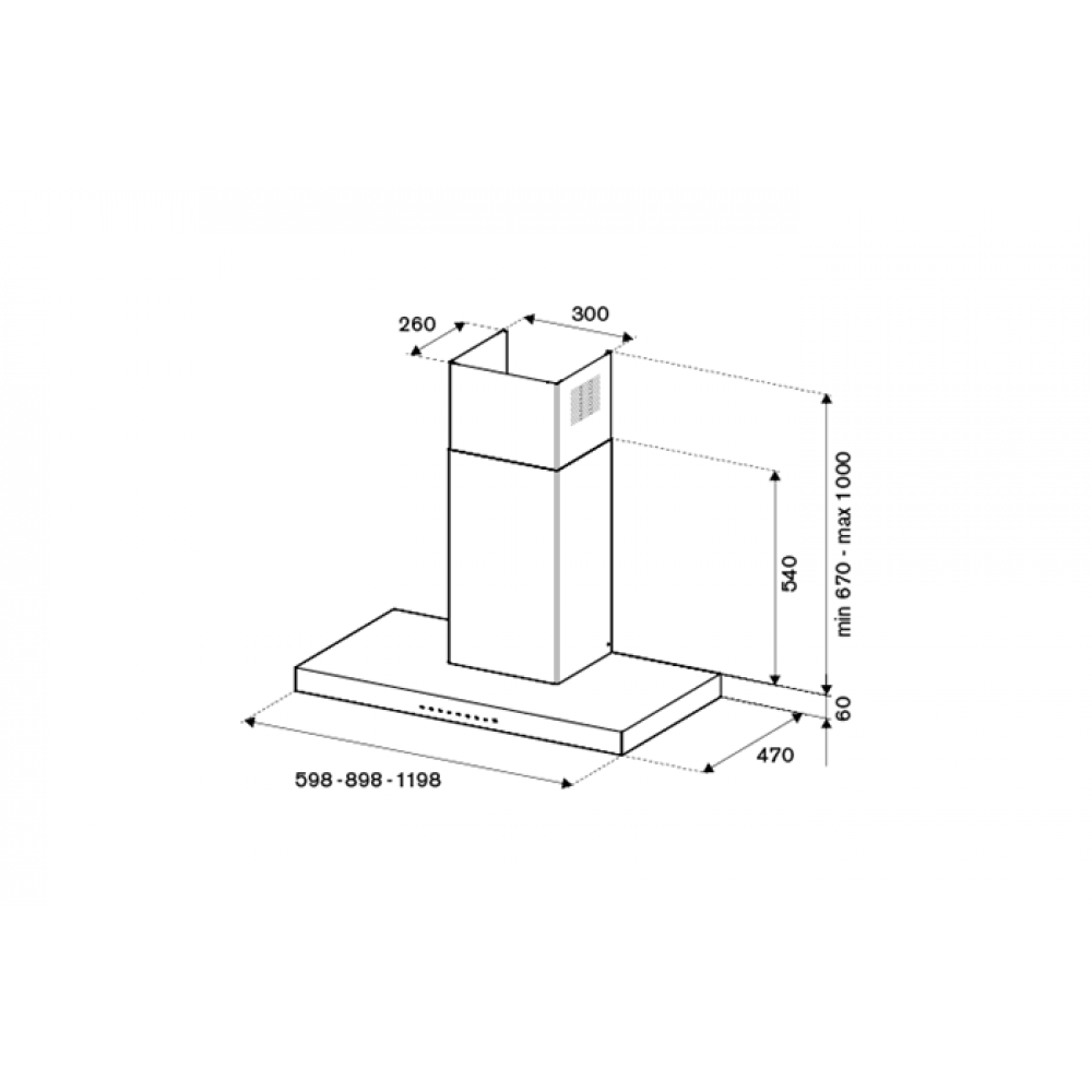 Вытяжка настенная Bertazzoni KT90PRO1XA