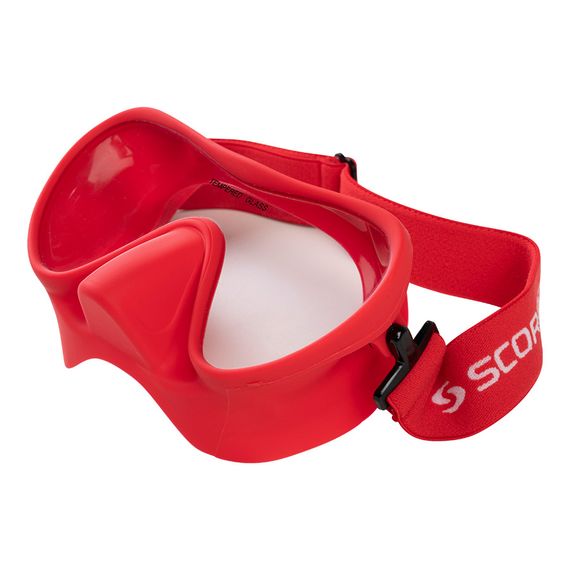 Маска Scorpena N3 с эластичным ремешком красная