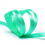 Лента атласная мятная 7 мм.